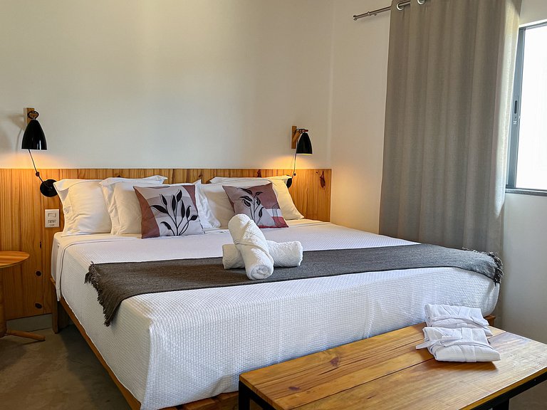 Cabana Fogo/Terra - Hidro, Cama King e Varanda Privativa