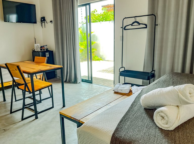 Cabana Fogo/Terra - Hidro, Cama King e Varanda Privativa
