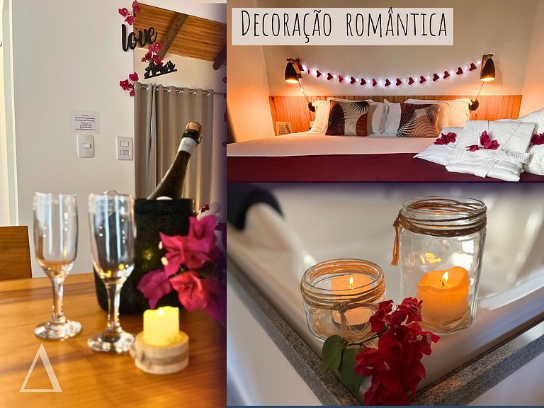 Cabana Ar - Hidromassagem, Cama King e Varanda Privativa