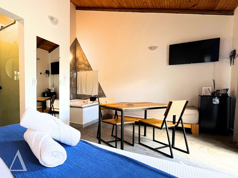 Cabana Ar - Hidromassagem, Cama King e Varanda Privativa
