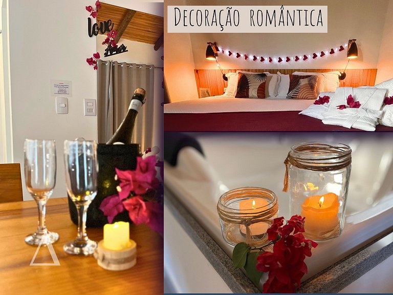 Cabana Fogo/Terra - Hidro, Cama King e Varanda Privativa